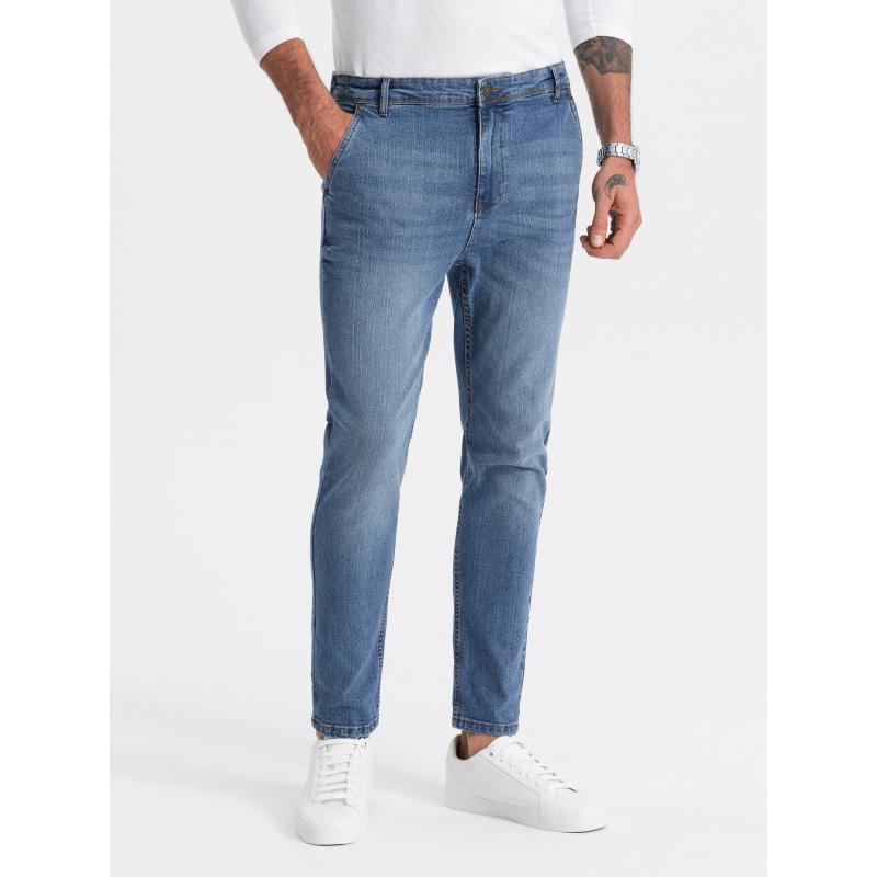 Pánske džínsové nohavice CARROT FIT modré