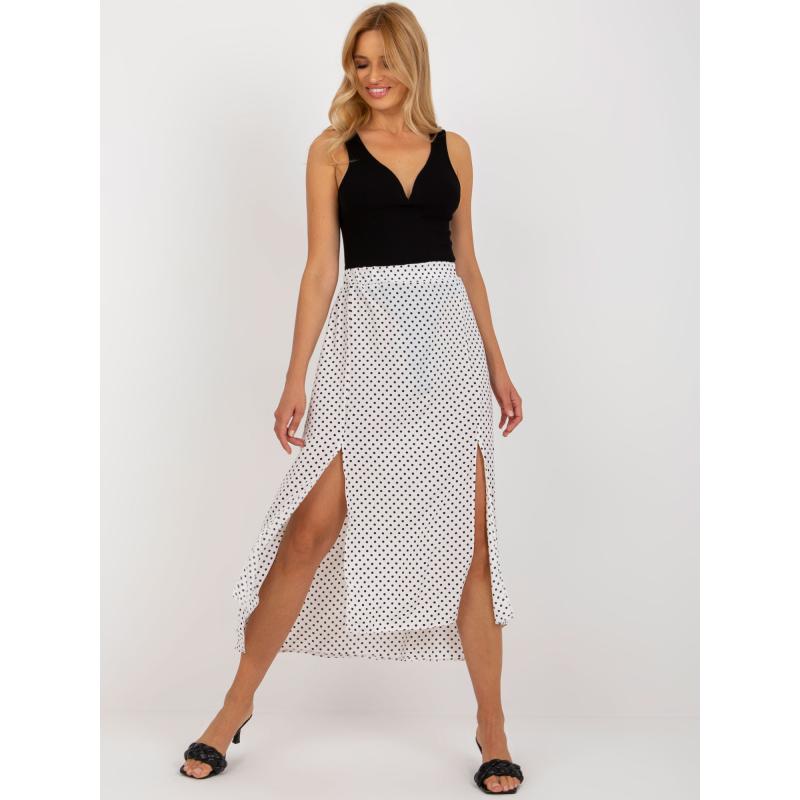 Női nyomtatott szoknya RUE PARIS tengerészkék és fehér