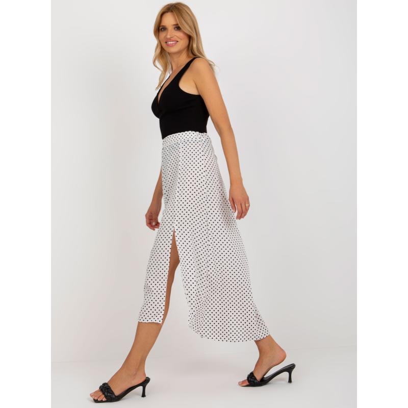 Női nyomtatott szoknya RUE PARIS tengerészkék és fehér