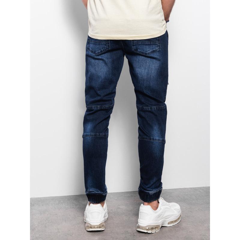 Férfi JOGGERS nadrág steppeléssel sötétkék V1 OM-PADJ-0111 OM-PADJ-0111