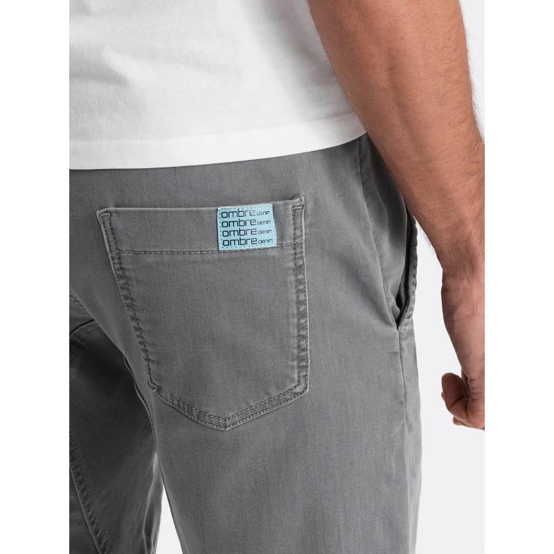 Pánské kalhoty JOGGERY s cargo kapsou šedé V4 OM-PADJ-0112