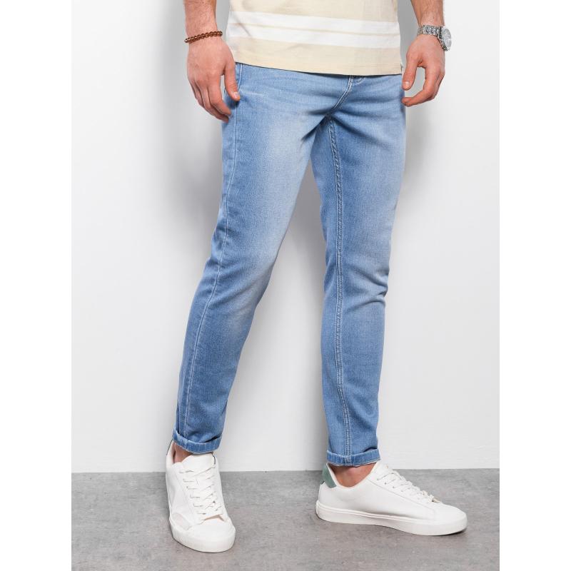 Pánske džínsové nohavice SKINNY FIT svetlomodré V4 OM-PADP-0101