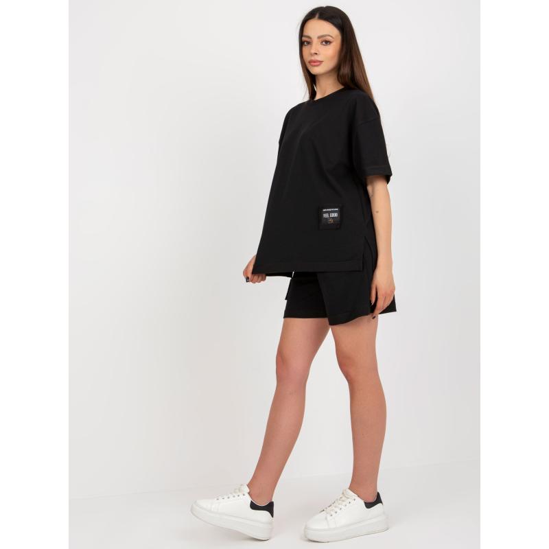 Női szett túlméretezett blúzzal AUBRI fekete