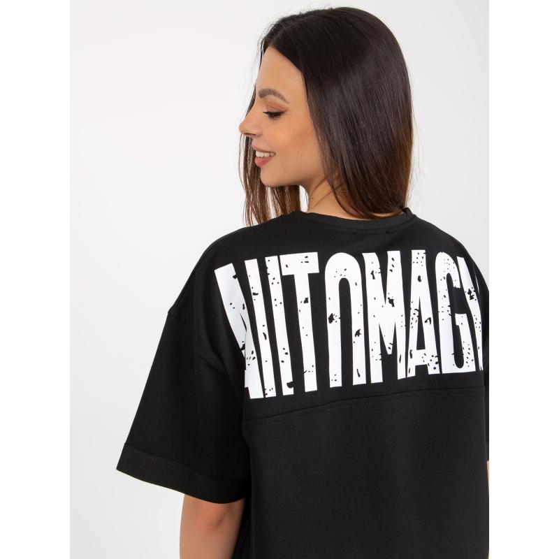 Női szett túlméretezett blúzzal AUBRI fekete