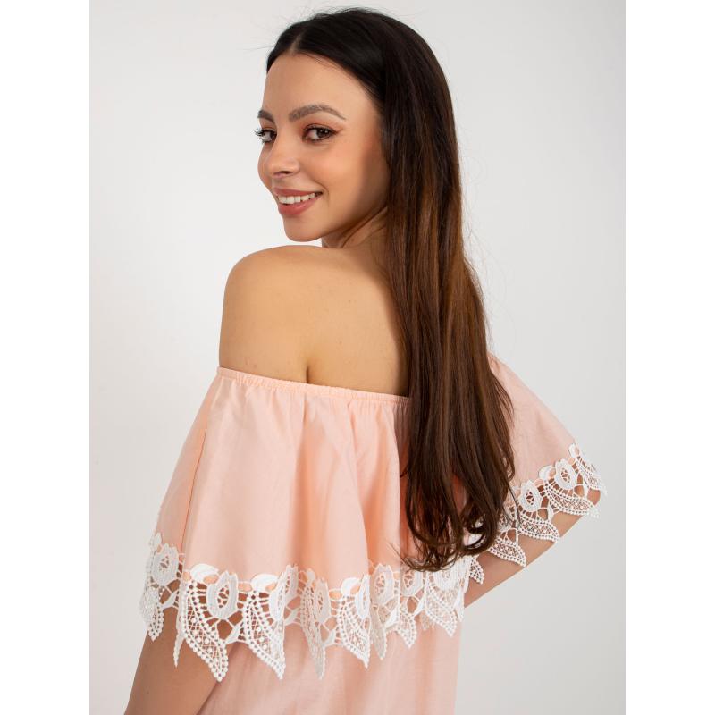 Dámské šaty s puntíky ARYANA broskvové 