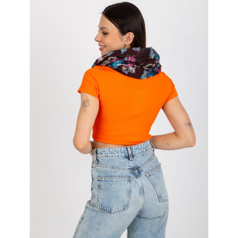 Dámský šátek s flitry PITA tmavě hnědý 