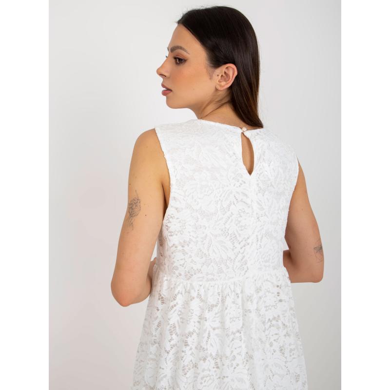 Dámské šaty s volánem OCH BELLA bílé