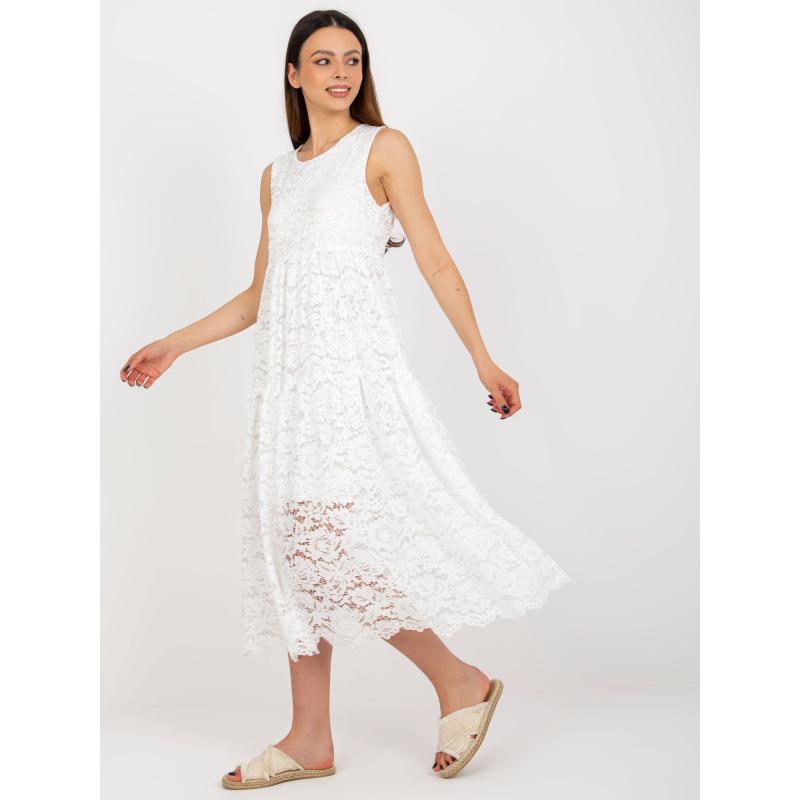 Dámské šaty s volánem OCH BELLA bílé