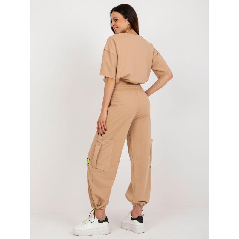 Női szett szegélyes SARASHI barna