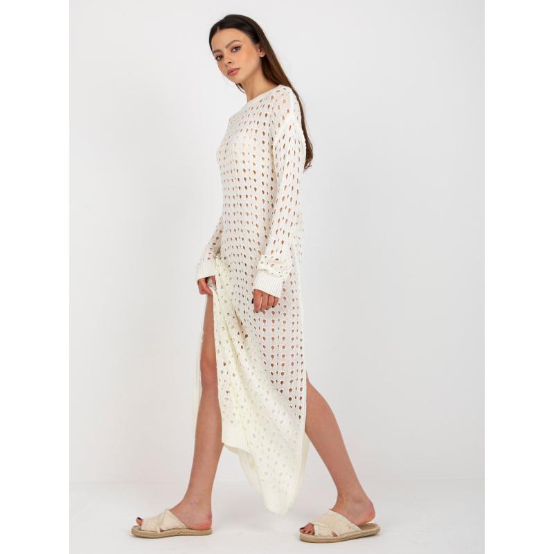 Női mintás ruha AMY ecru színű