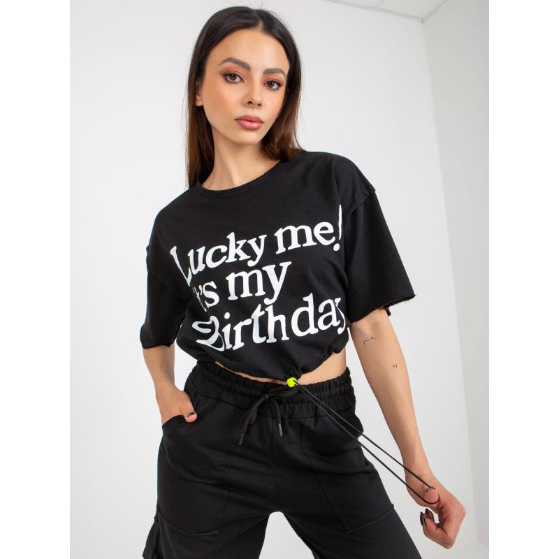 Női szett cargo nadrággal DIRA fekete