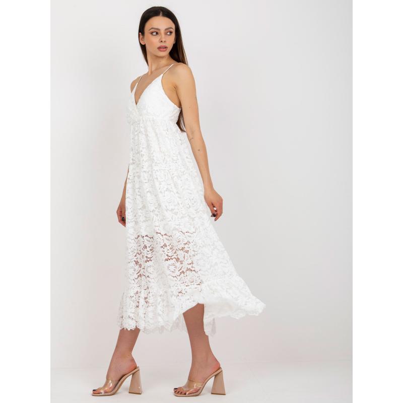 Dámské šaty s volánem OCH BELLA bílé