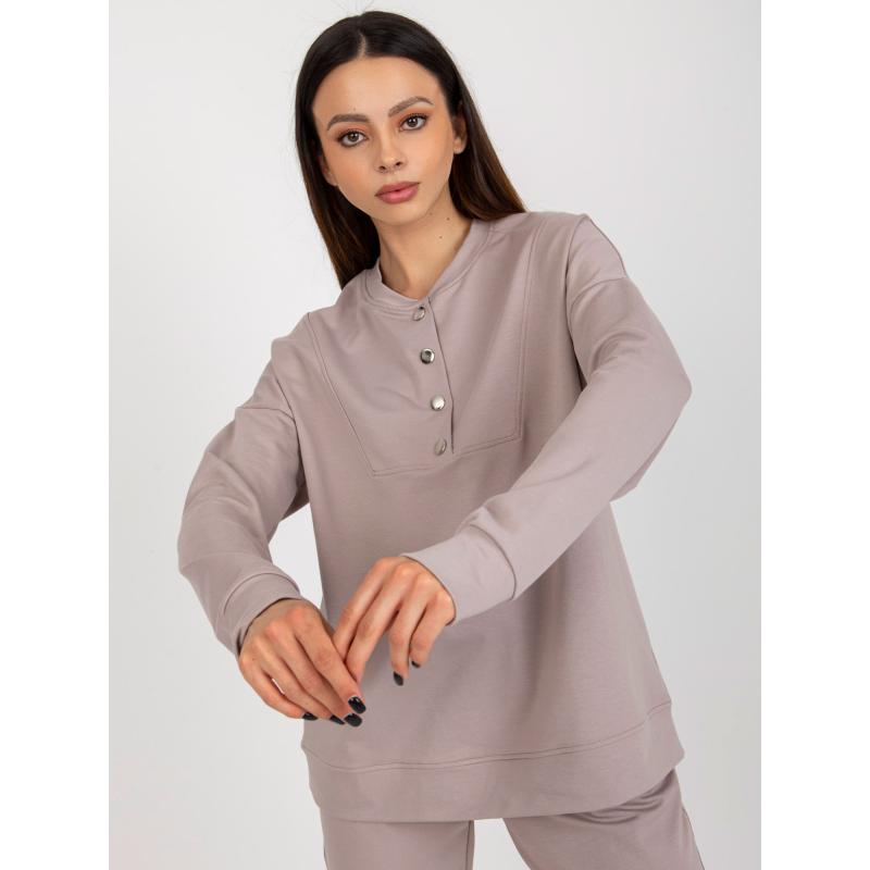 Dámský komplet s knoflíky HORA tmavě béžový 