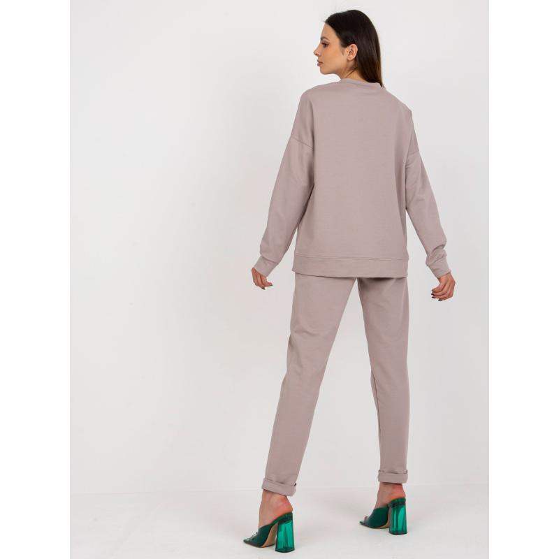 Dámský komplet s knoflíky HORA tmavě béžový 