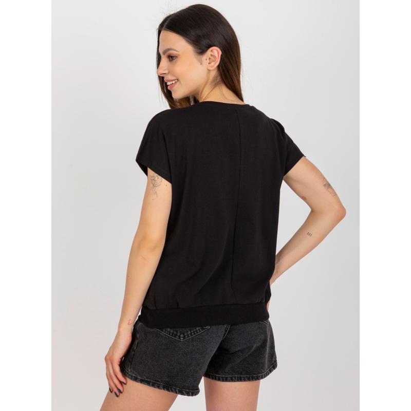 Dámská halenka s potiskem RUE PARIS černá 