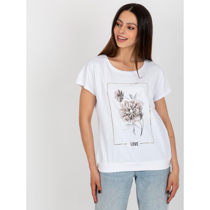 Dámská halenka s potiskem RUE PARIS bílá 