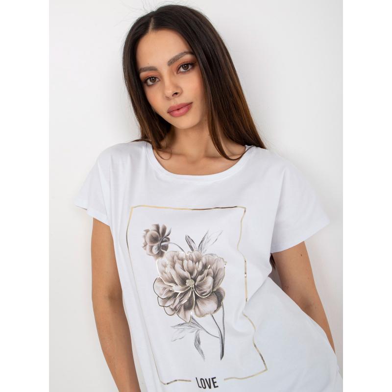 Dámská halenka s potiskem RUE PARIS bílá 