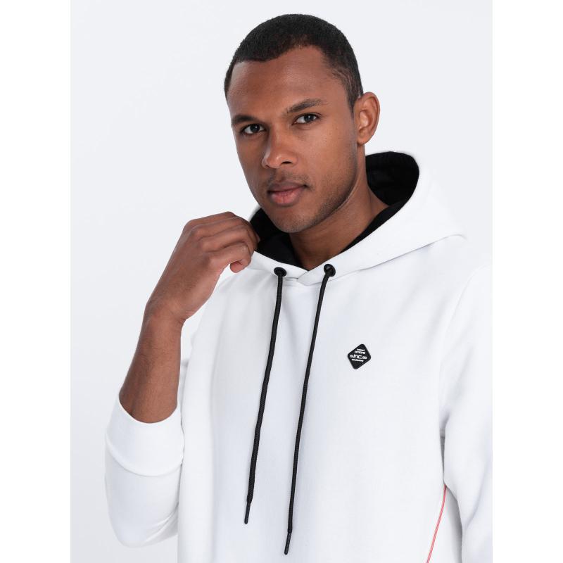 Pánská mikina s kapucí a kapsou V3 OM-SSNZ-22FW-006 bílá 