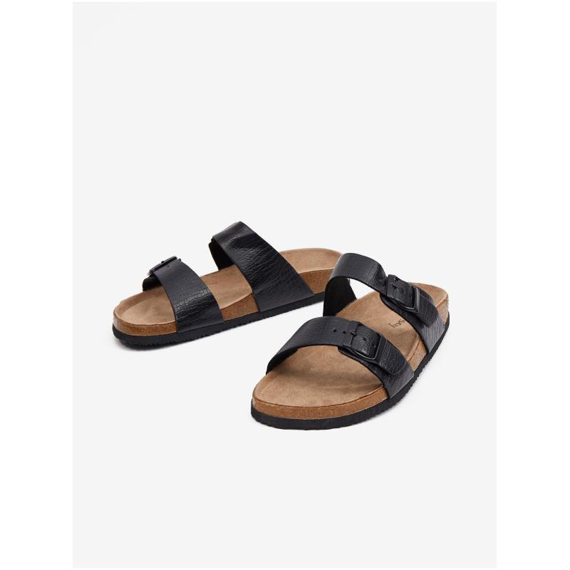 Černé dámské pantofle