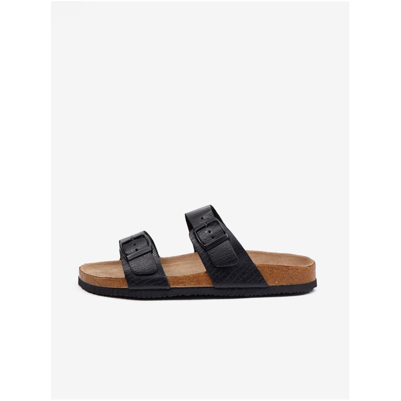 Černé dámské pantofle