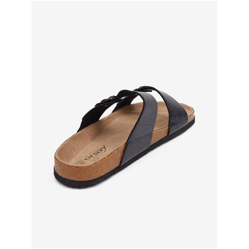 Černé dámské pantofle