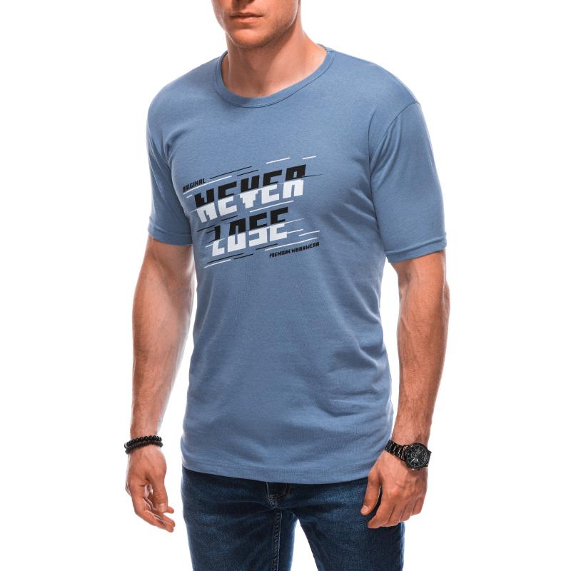 Pánske tričko s potlačou S1866 modrá