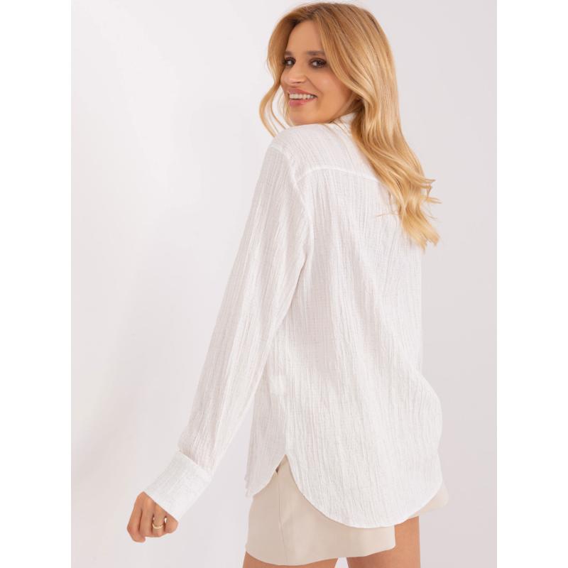 Dámska oversize košeľa so zapínaním na gombíky HALLE ecru