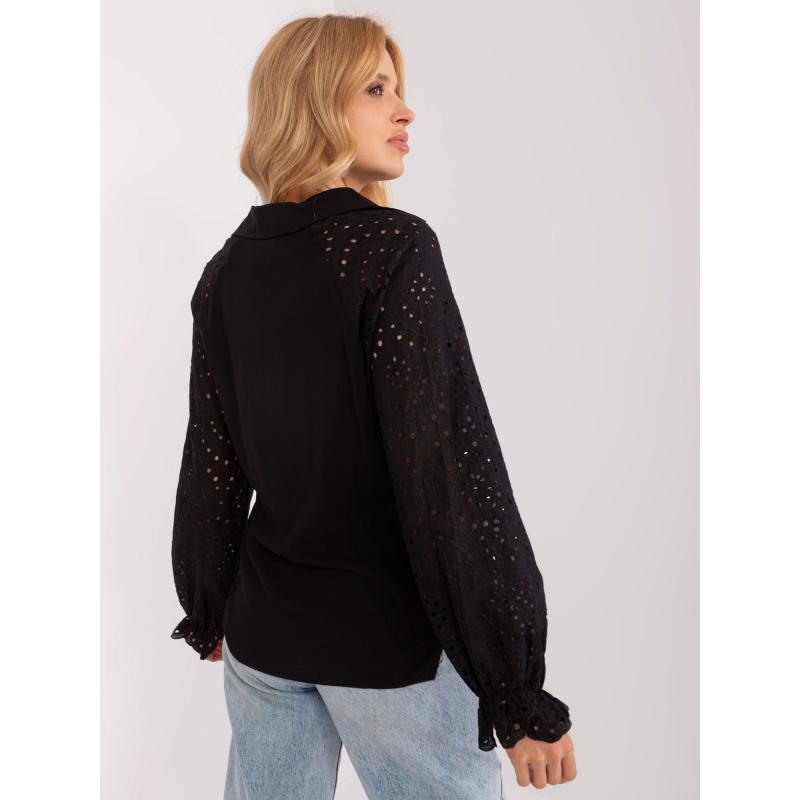 Dámska blúzka s vykrojenými rukávmi KOSSA čierna