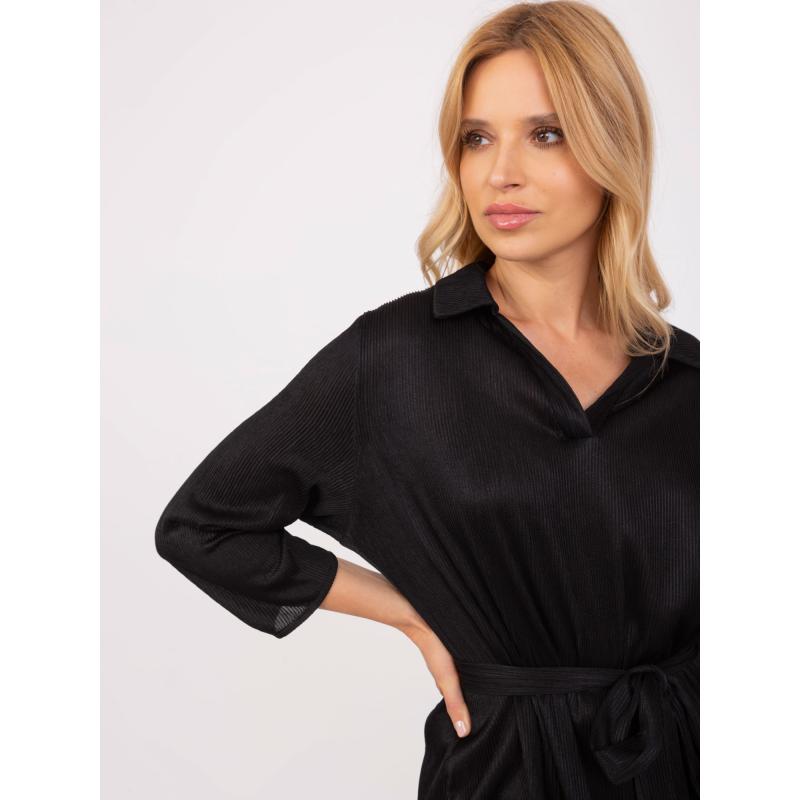 Női csíkos koktélruha CAMBIA fekete