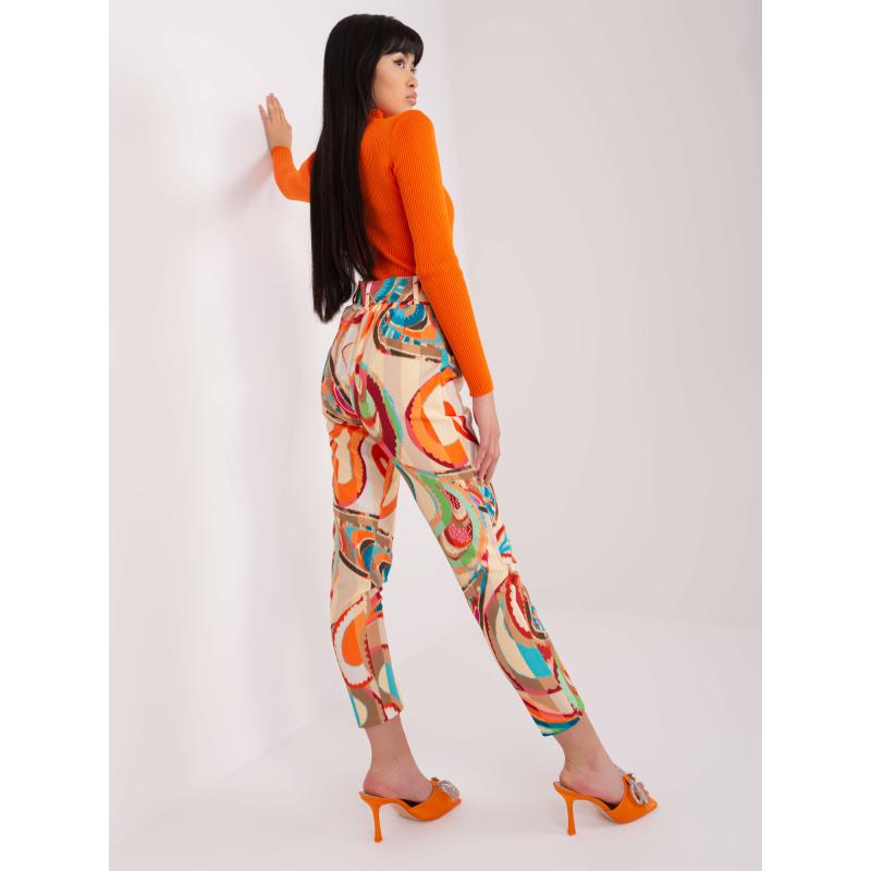 Női nyomtatott szövetnadrág IRL bézs színben