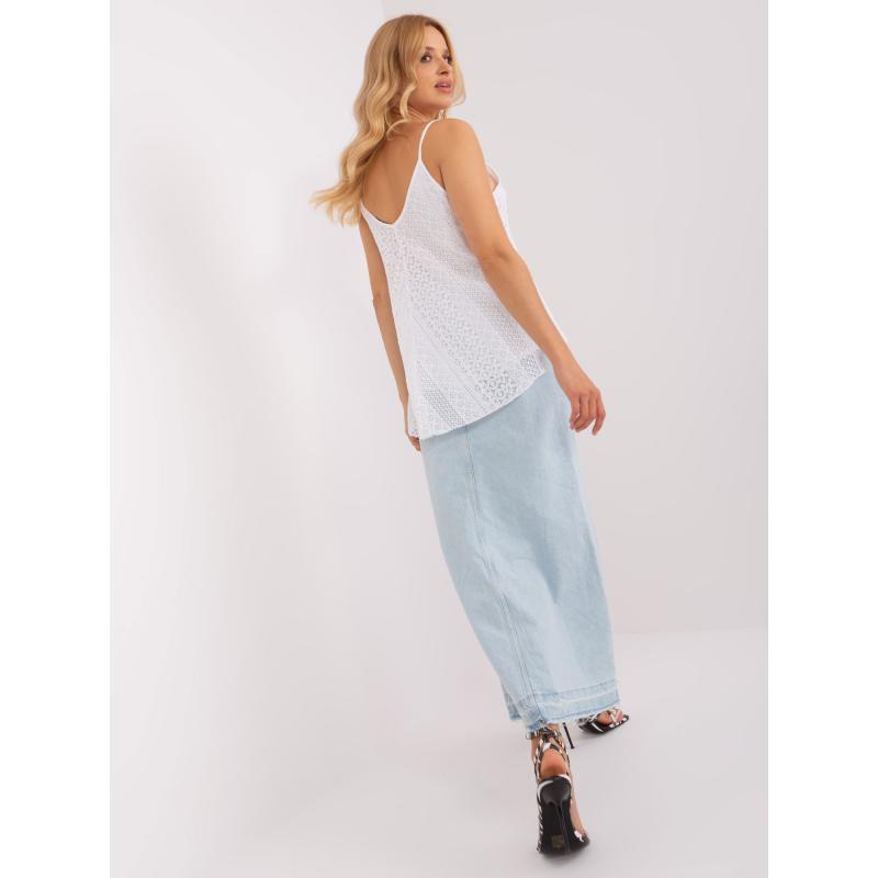 Dámský top bez ramínek OCH BELLA bílý 