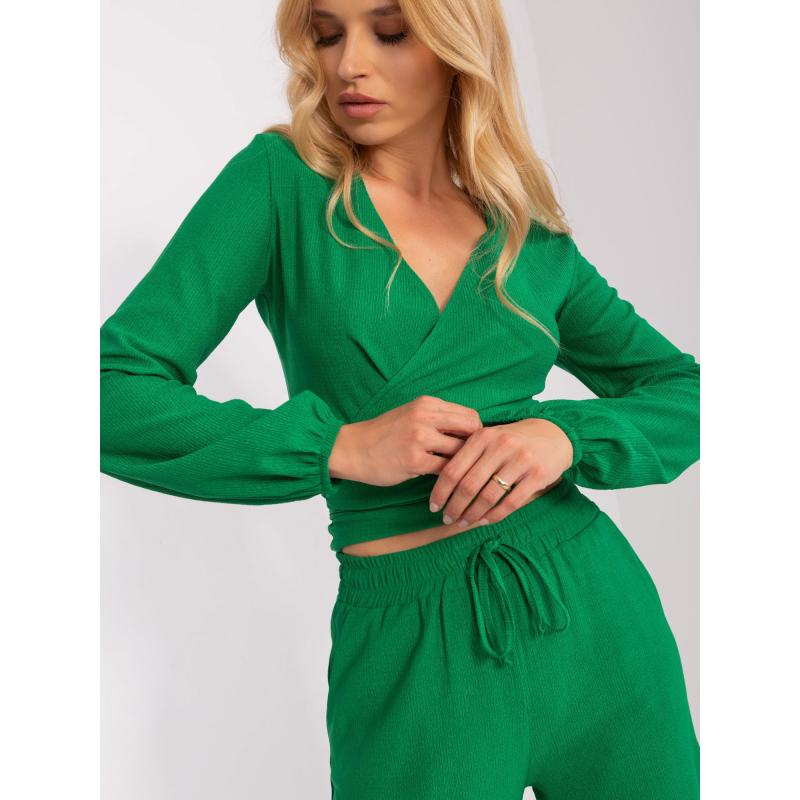 Dámský ležérní komplet s kravatou NAHA zelený 