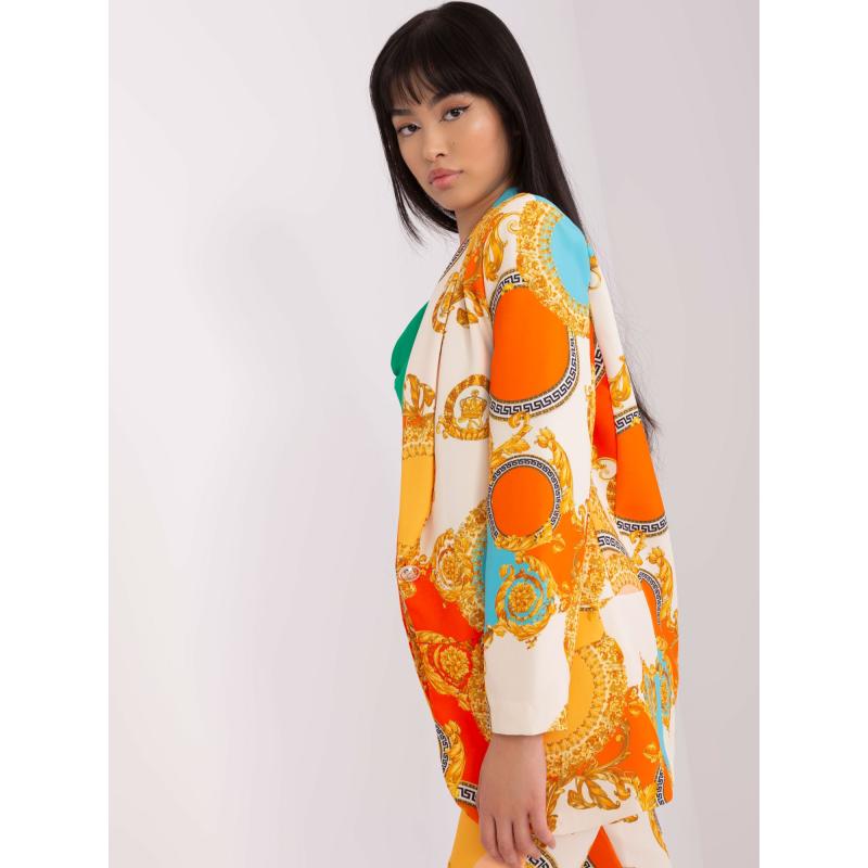 Dámské sako ACHEO oranžovo-tmavě žluté 