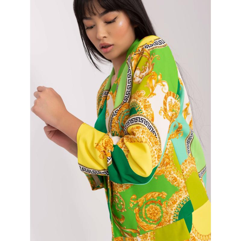 Dámské sako s 3/4 rukávy EOMY zelenožluté