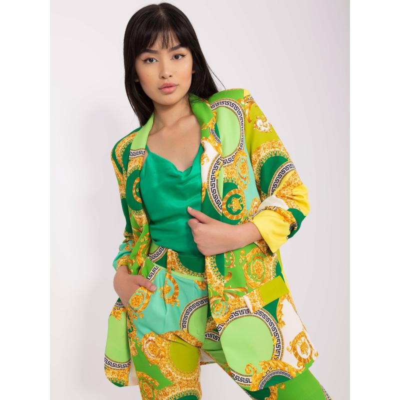 Dámské sako s 3/4 rukávy EOMY zelenožluté