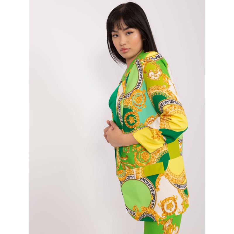 Dámské sako s 3/4 rukávy EOMY zelenožluté