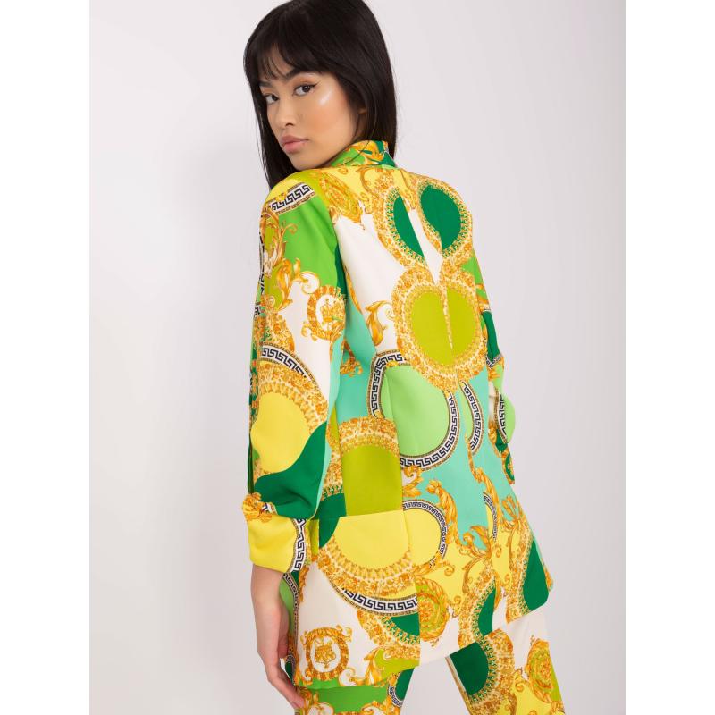 Dámské sako s 3/4 rukávy EOMY zelenožluté