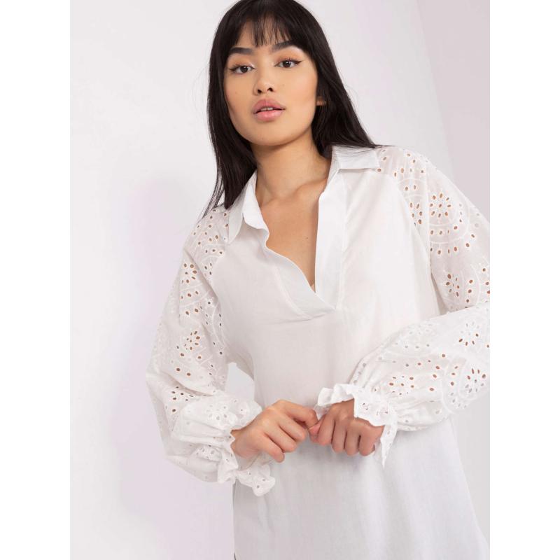 Dámska blúzka s golierom OMI ecru