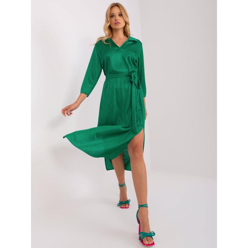 Dámske šaty s opaskom CAYLEE zelená