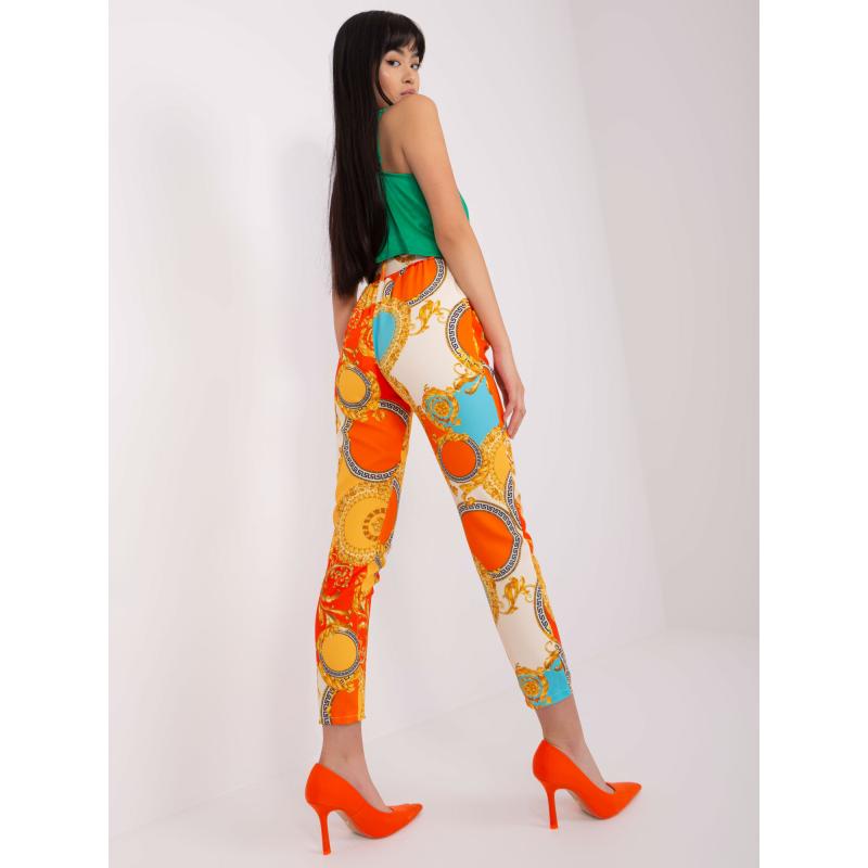 Dámské kalhoty TONC oranžovo-tmavě žluté