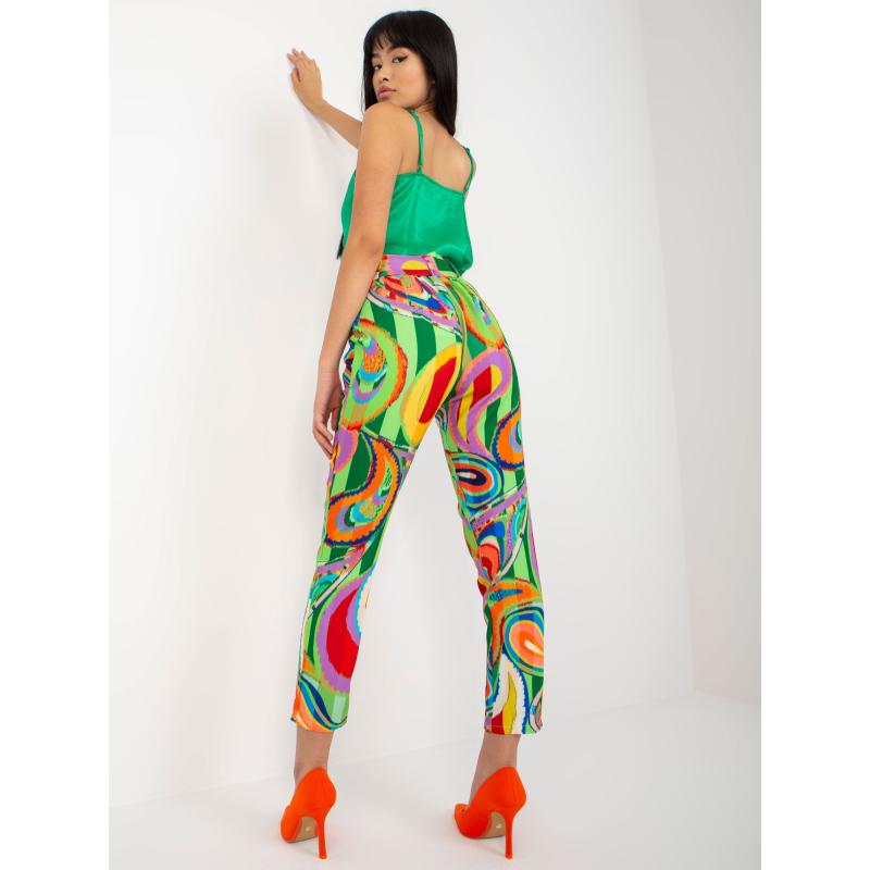 Dámské kalhoty s páskem NAECH zelené