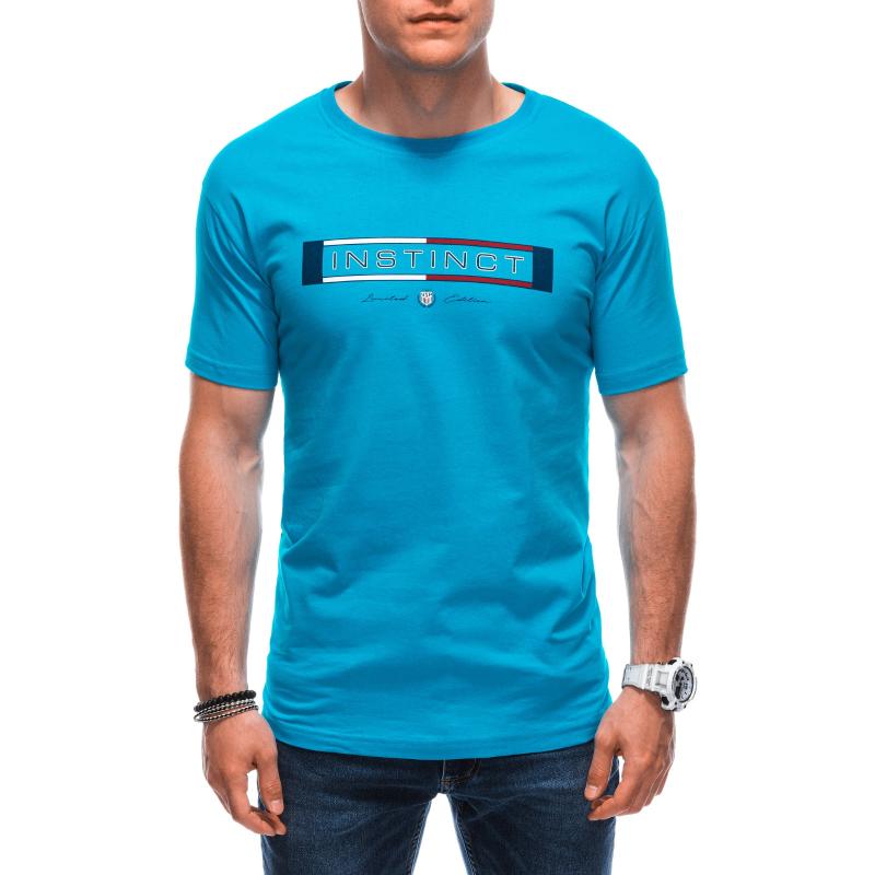 Pánské tričko s potiskem S1795 světle modrá