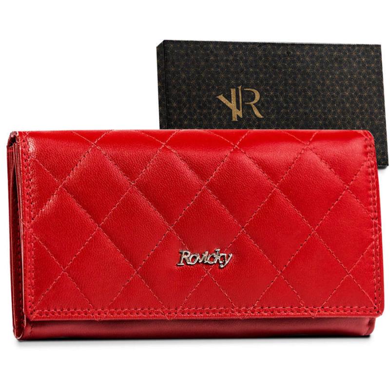 Dámska kožená peňaženka R-RD-07-GCL-Q-3813 RED