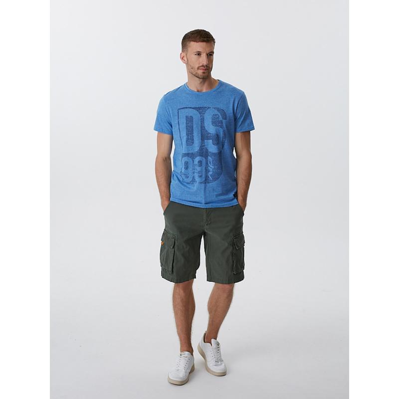 Férfi póló nyomtatott LAIRD VII S1813 kék S1813 kék