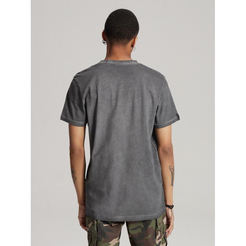 Pánske tričko s potlačou JACKALSS E S1818 tmavosivá