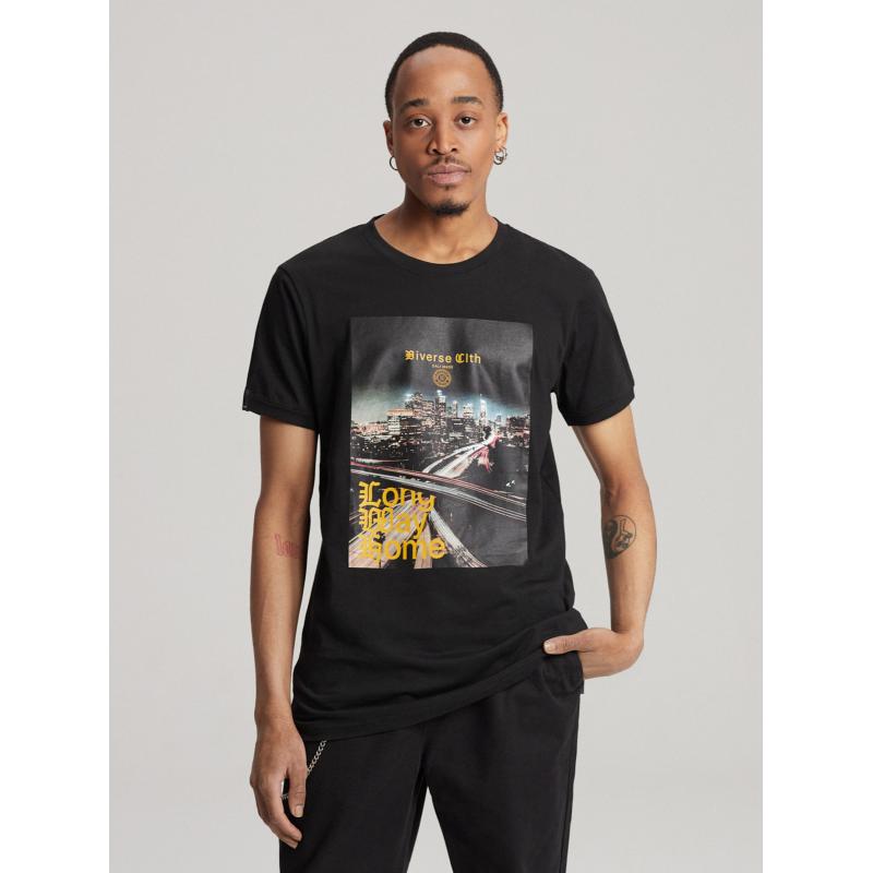 Férfi póló nyomtatott JACKALSS C S1820 fekete