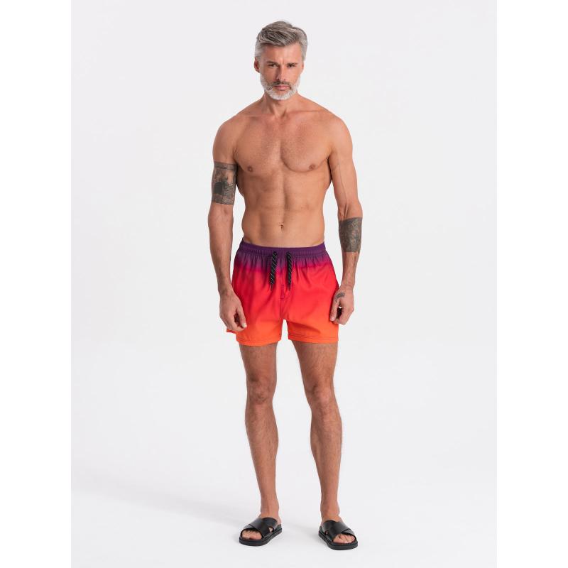 Pánské plavky s ombre efektem V17 OM-SRBS-0125 oranžové