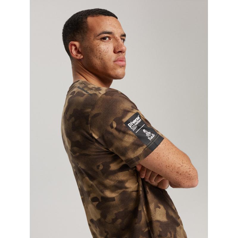 Pánské tričko s potiskem DKR D 0723 S1825 khaki 