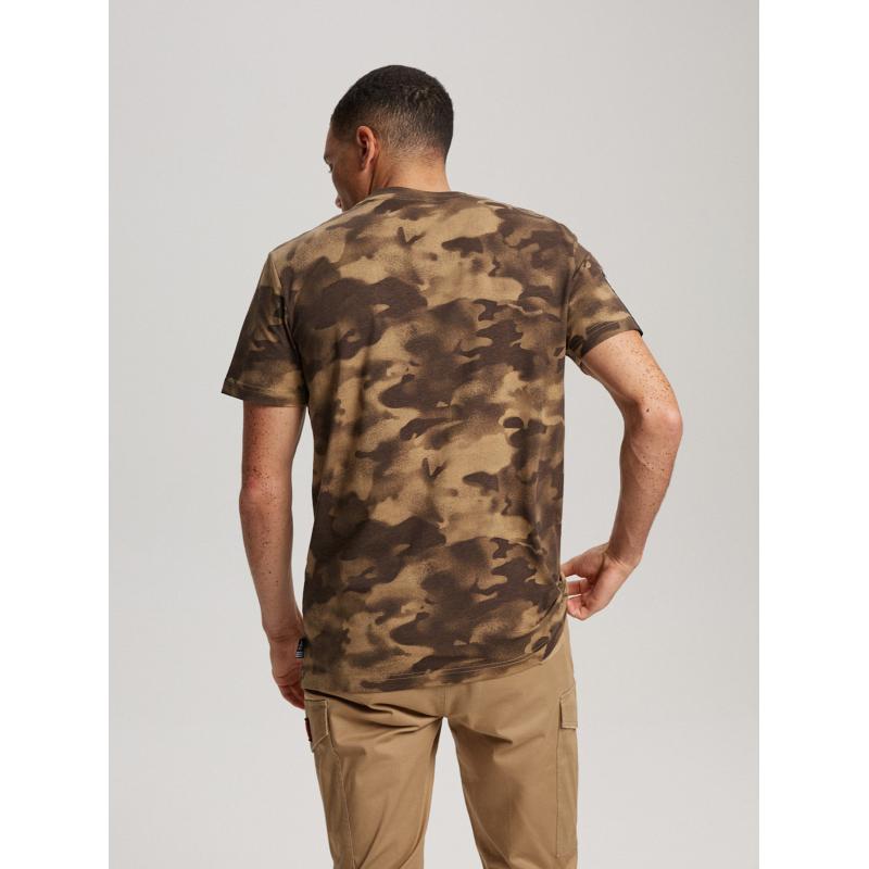 Pánské tričko s potiskem DKR D 0723 S1825 khaki 