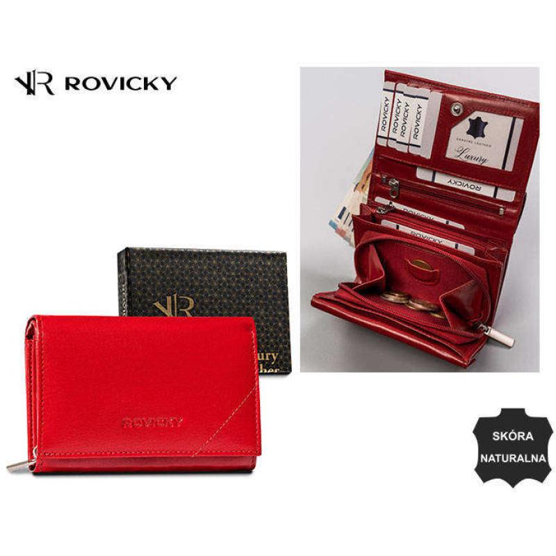 Dámská kožená peněženka R-RD-38-GCL Červená
